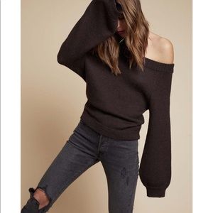 Nation Ltd. Audrey off the shoulder slouch sweater